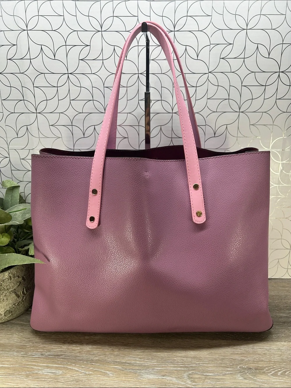 Kate Spade pink purple tote bag